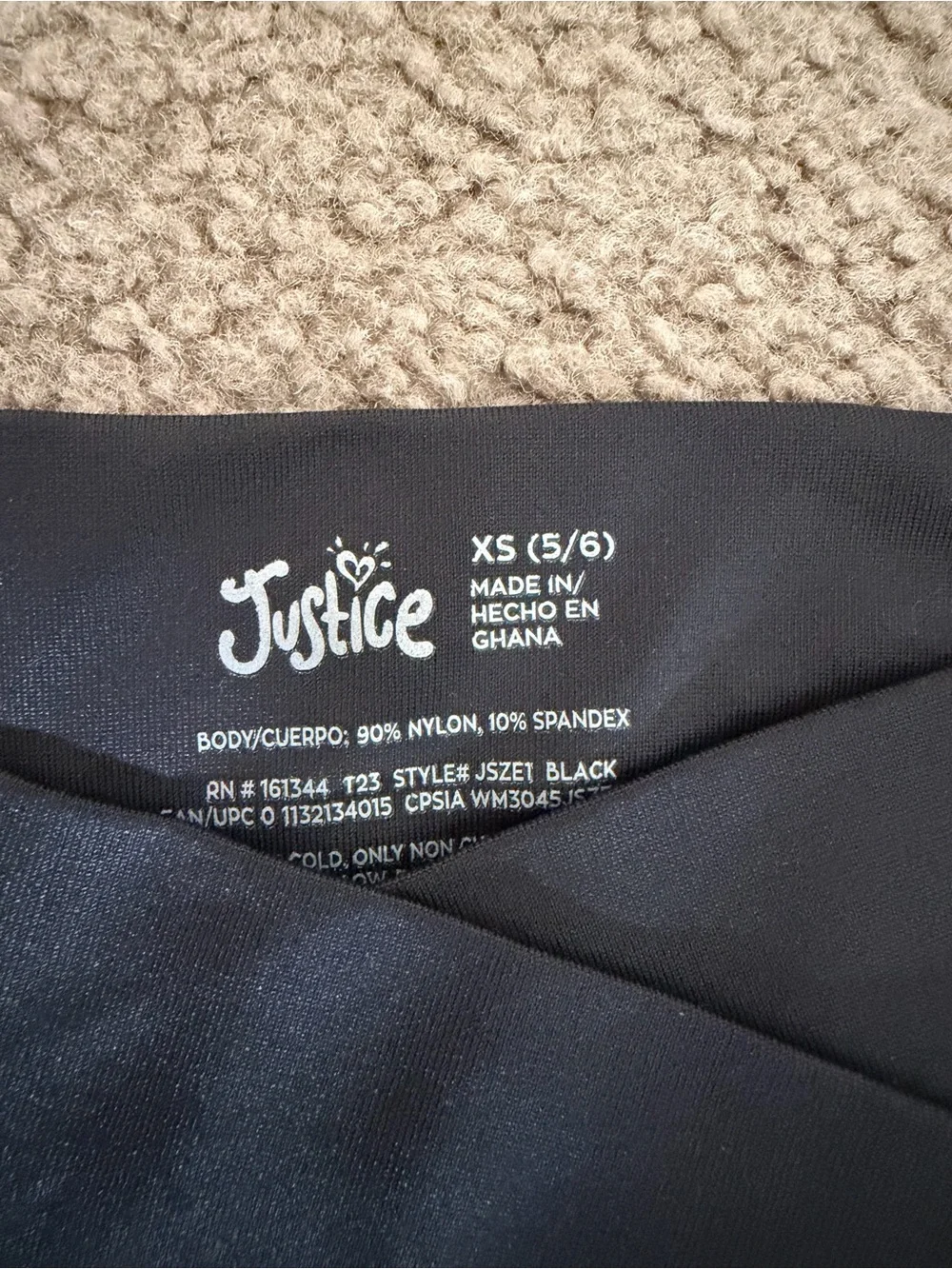 Justice Black Girls' Athletic Shorts